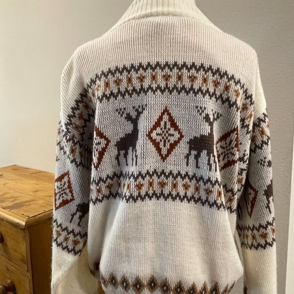 Vintage 70's Blair Knit Sweater Cardigan-Sz L - Picture 3 of 5